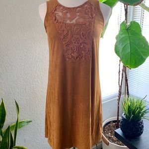 Xhilaration Rust suede dress